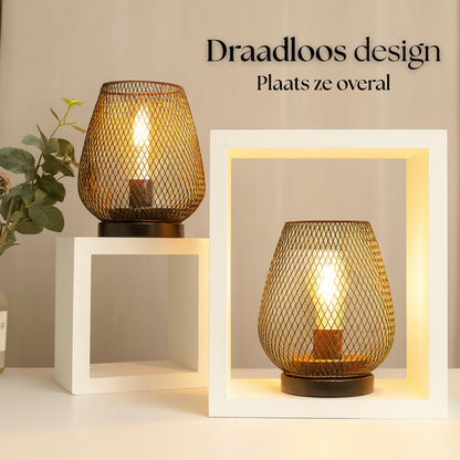 Mira Tafellamp | Metalen Design, Warm LED Licht, Draadloos