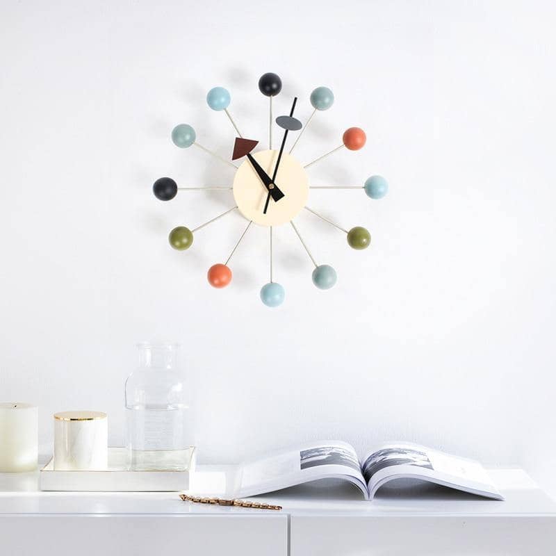 Mira Wandklok | Minimalistisch 3D Bal Design, Siliconen, 32 cm