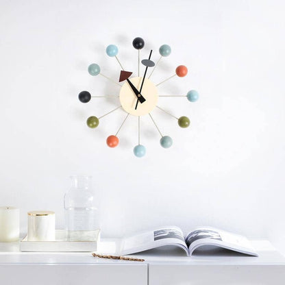Mira Wandklok | Minimalistisch 3D Bal Design, Siliconen, 32 cm