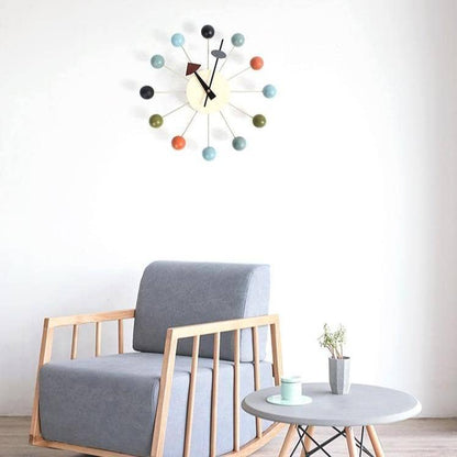 Mira Wandklok | Minimalistisch 3D Bal Design, Siliconen, 32 cm