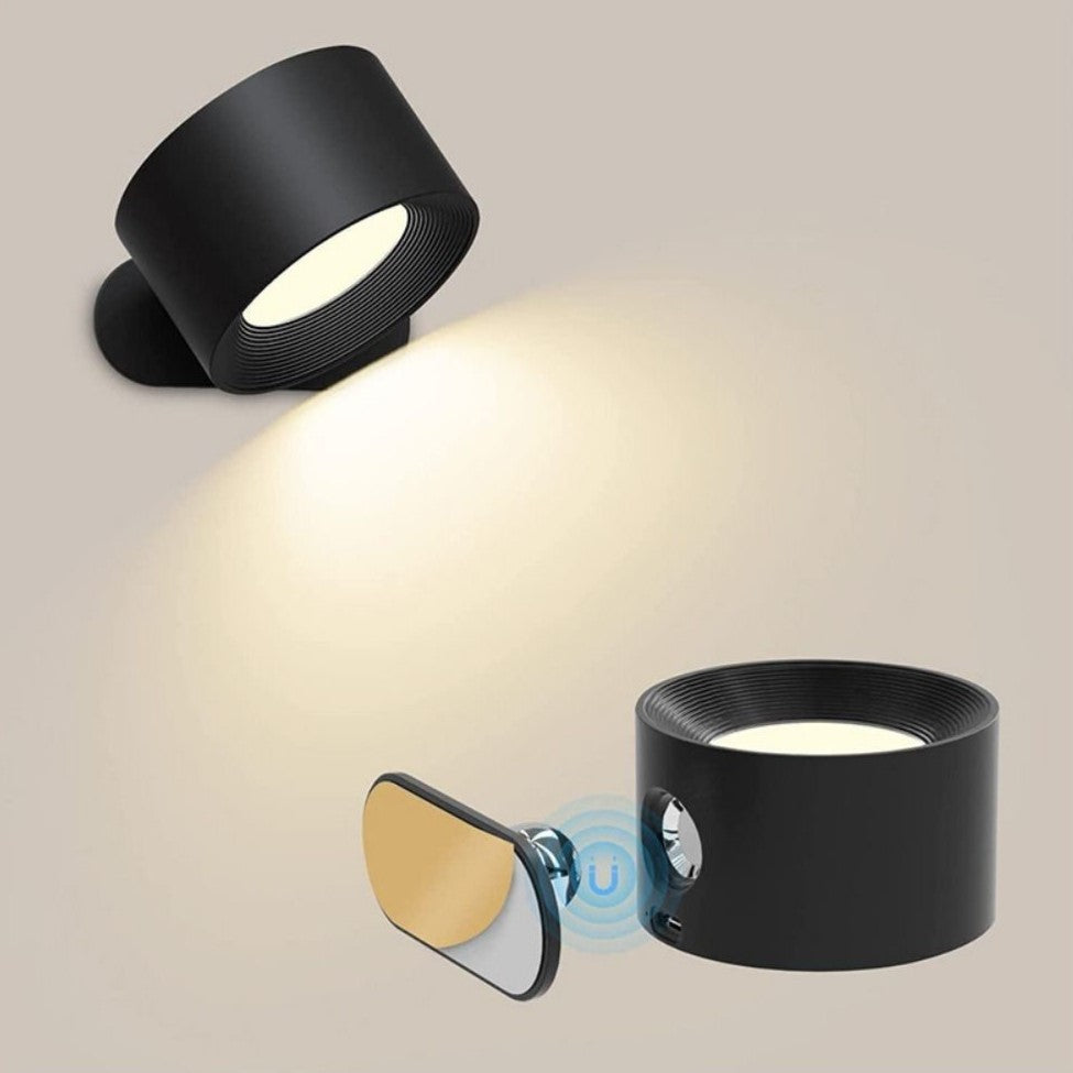 Mira Wandlamp | Draadloos, Oplaadbaar, 360° Dimbaar