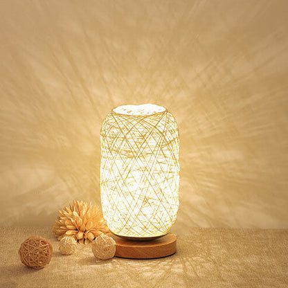 Rivo Tafellamp | Rotan en Hout, Japandi Design, Energiezuinig