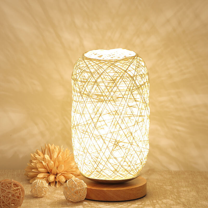 Rivo Tafellamp | Rotan en Hout, Japandi Design, Energiezuinig