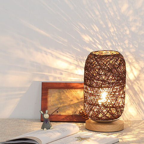 Rivo Tafellamp | Rotan en Hout, Japandi Design, Energiezuinig