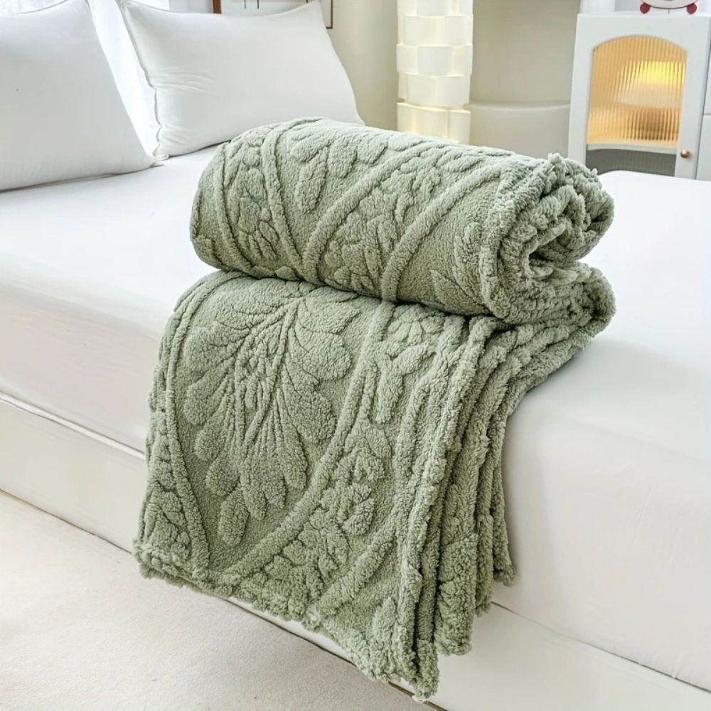 Sancia Jacquard Fleece Plaid | Zacht, Warm, Geweven Geometrisch Patroon