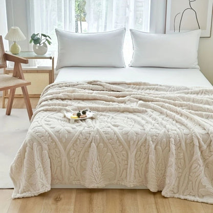 Sancia Jacquard Fleece Plaid | Zacht, Warm, Geweven Geometrisch Patroon
