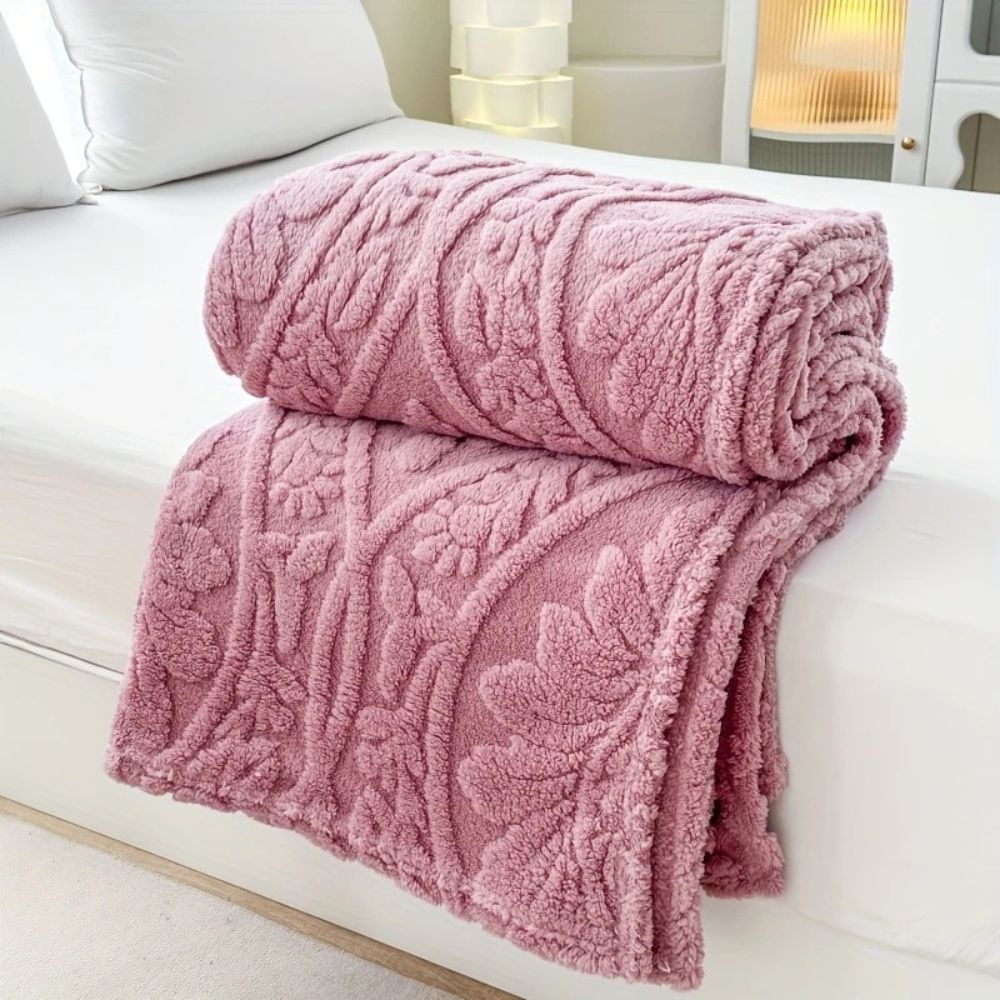 Sancia Jacquard Fleece Plaid | Zacht, Warm, Geweven Geometrisch Patroon
