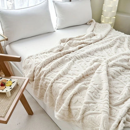 Sancia Jacquard Fleece Plaid | Zacht, Warm, Geweven Geometrisch Patroon