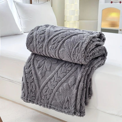Sancia Jacquard Fleece Plaid | Zacht, Warm, Geweven Geometrisch Patroon