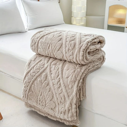 Sancia Jacquard Fleece Plaid | Zacht, Warm, Geweven Geometrisch Patroon
