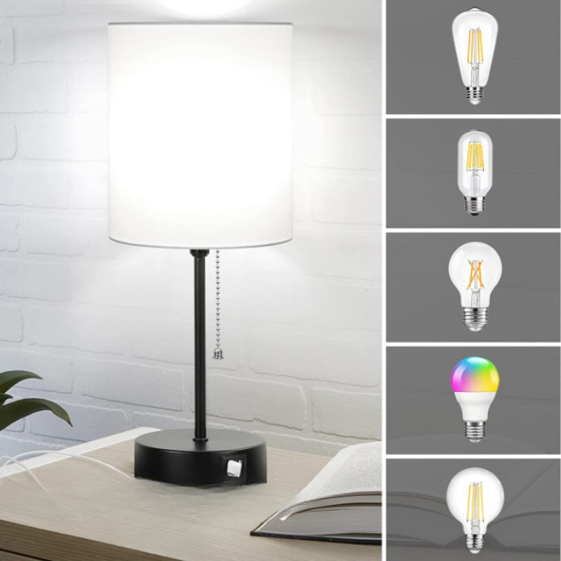 Sano Moderne Tafellamp Set | USB-Poorten en Stopcontact