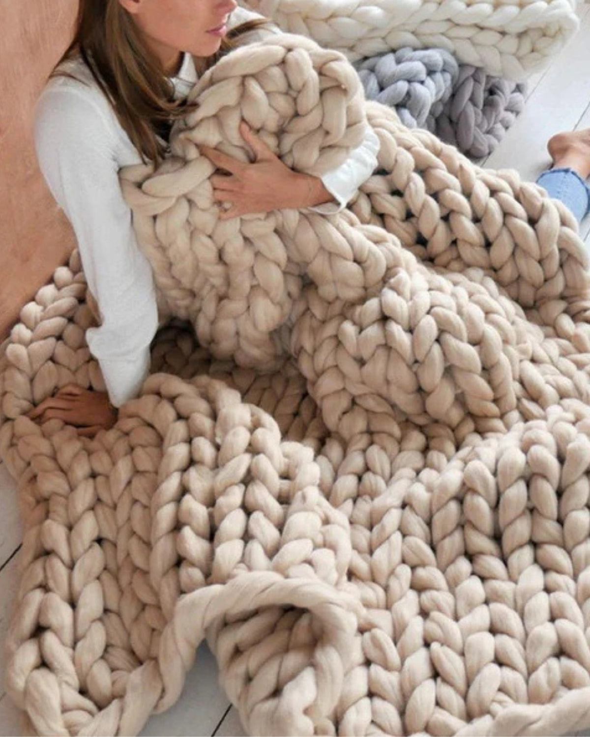 Sensa Fleece Deken | Handgebreid, Ademend en Warm