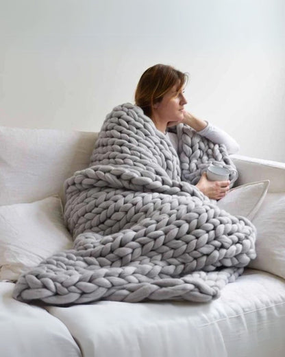 Sensa Fleece Deken | Handgebreid, Ademend en Warm