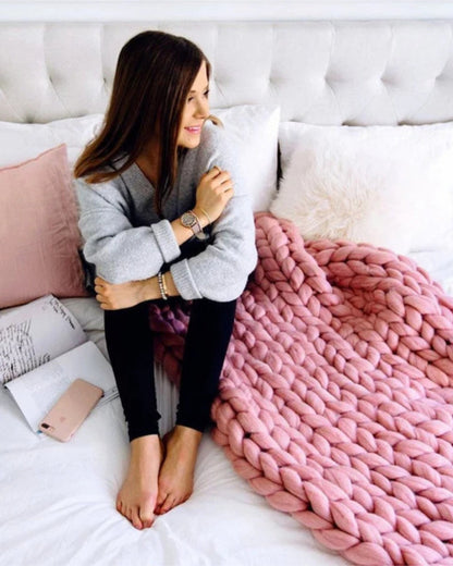 Sensa Fleece Deken | Handgebreid, Ademend en Warm