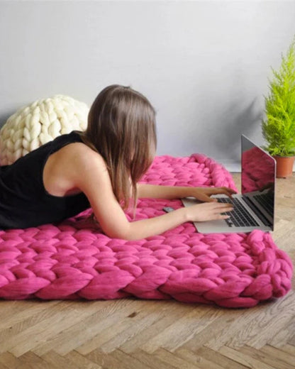 Sensa Fleece Deken | Handgebreid, Ademend en Warm