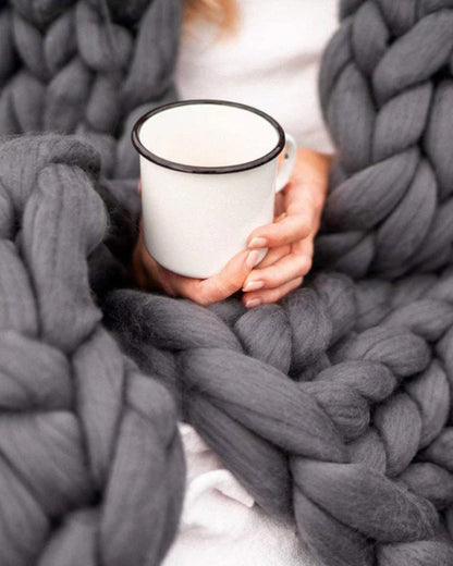 Sensa Fleece Deken | Handgebreid, Ademend en Warm