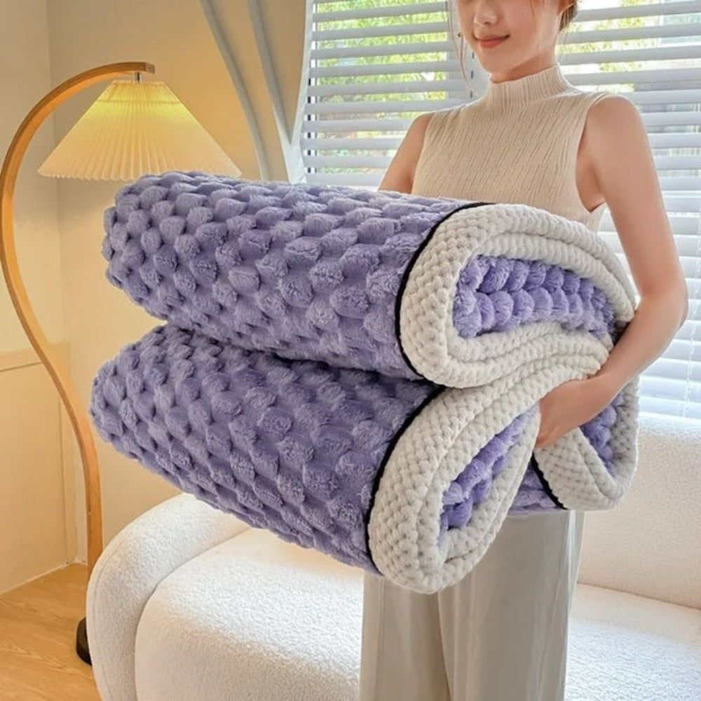 Sensa Fleece Deken | Zacht, Warmte en Bubbeldesign