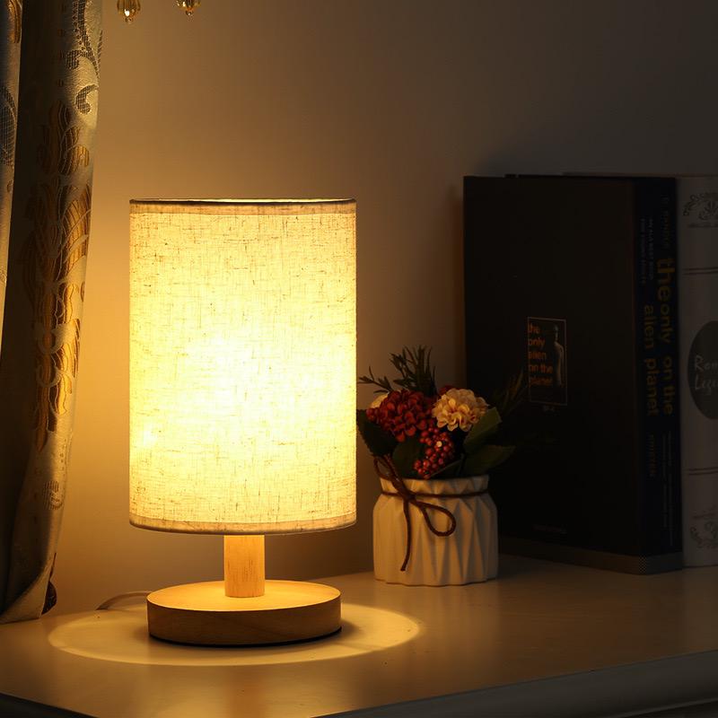 Sento Tafellamp | Organisch Hout & Linnen, Dimbaar, 3 Lichtkleuren