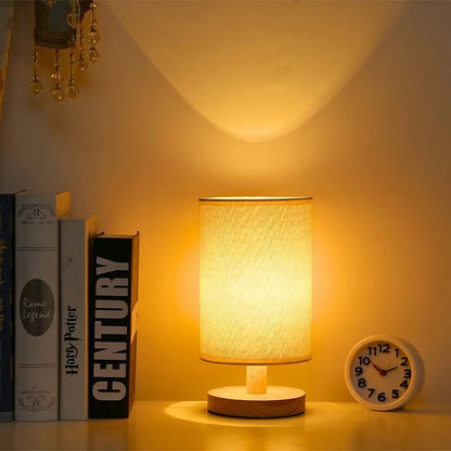 Sento Tafellamp | Organisch Hout & Linnen, Dimbaar, 3 Lichtkleuren