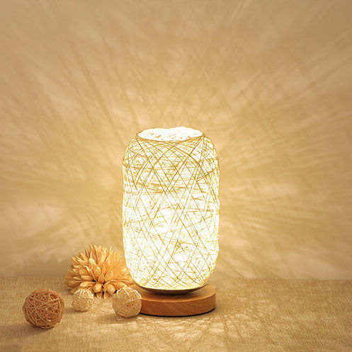 Sento Tafellamp | Rotan & Hout, Japandi-Stijl