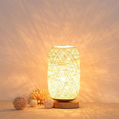Sento Tafellamp | Rotan & Hout, Japandi-Stijl