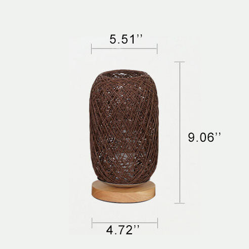 Sento Tafellamp | Rotan & Hout, Japandi-Stijl
