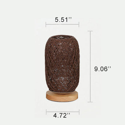 Sento Tafellamp | Rotan & Hout, Japandi-Stijl