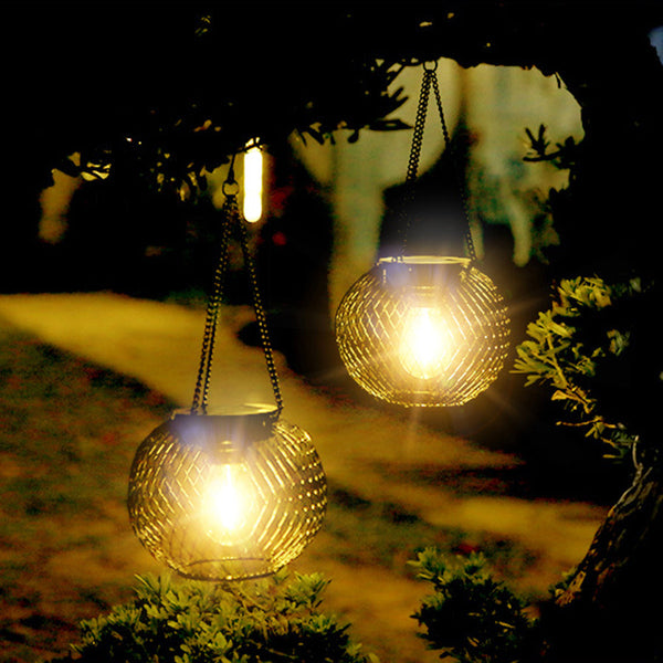 Solaire Buitenlamp | Zwarte Solar Lantaarn met Sensor en Warm Wit LED Licht