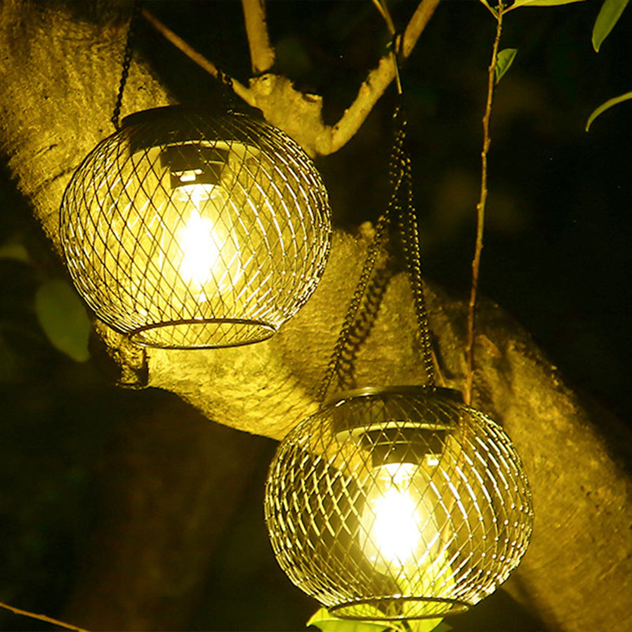 Solaire Buitenlamp | Zwarte Solar Lantaarn met Sensor en Warm Wit LED Licht