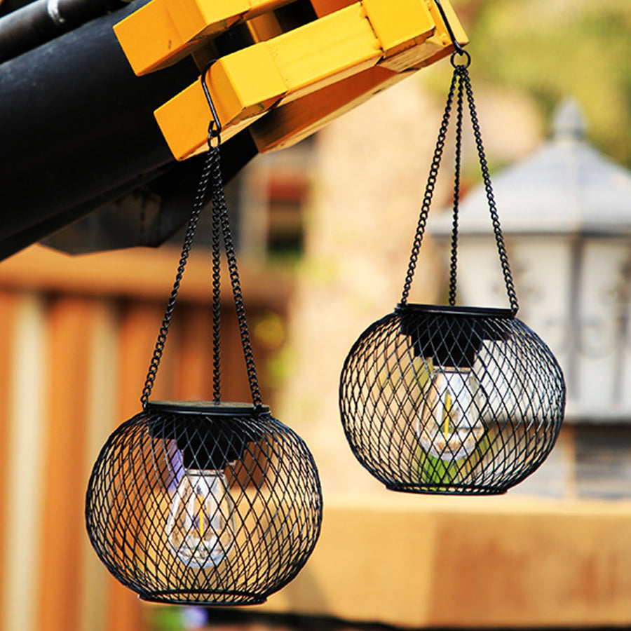 Solaire Buitenlamp | Zwarte Solar Lantaarn met Sensor en Warm Wit LED Licht