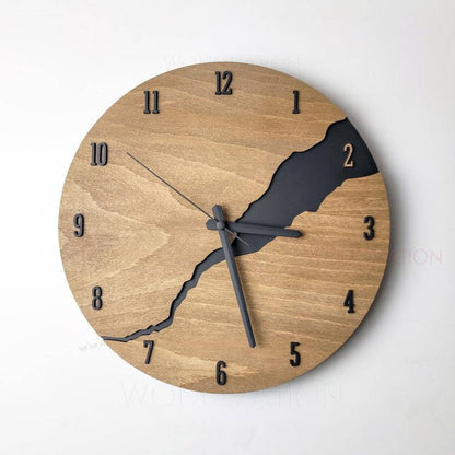 Sora Wandklok | Scandinavisch Design, Houten Afwerking 30 cm