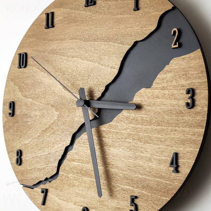 Sora Wandklok | Scandinavisch Design, Houten Afwerking 30 cm