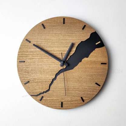 Sora Wandklok | Scandinavisch Design, Houten Afwerking 30 cm