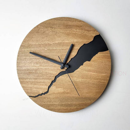 Sora Wandklok | Scandinavisch Design, Houten Afwerking 30 cm