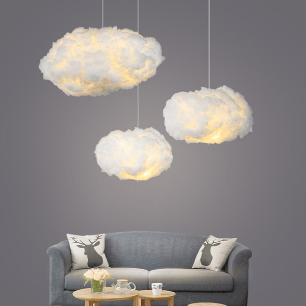 Wilo Hanglamp | Katoen Wolken Design, Warm Wit Licht