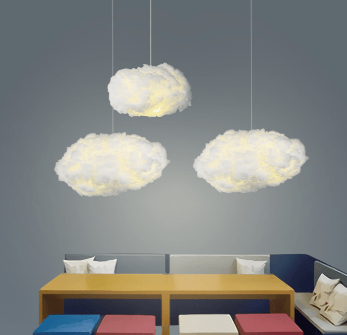 Wilo Hanglamp | Katoen Wolken Design, Warm Wit Licht