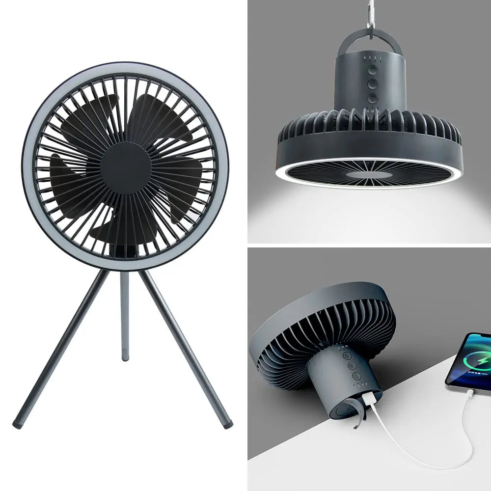 Praktische campingventilator – verkoeling en power voor onderweg