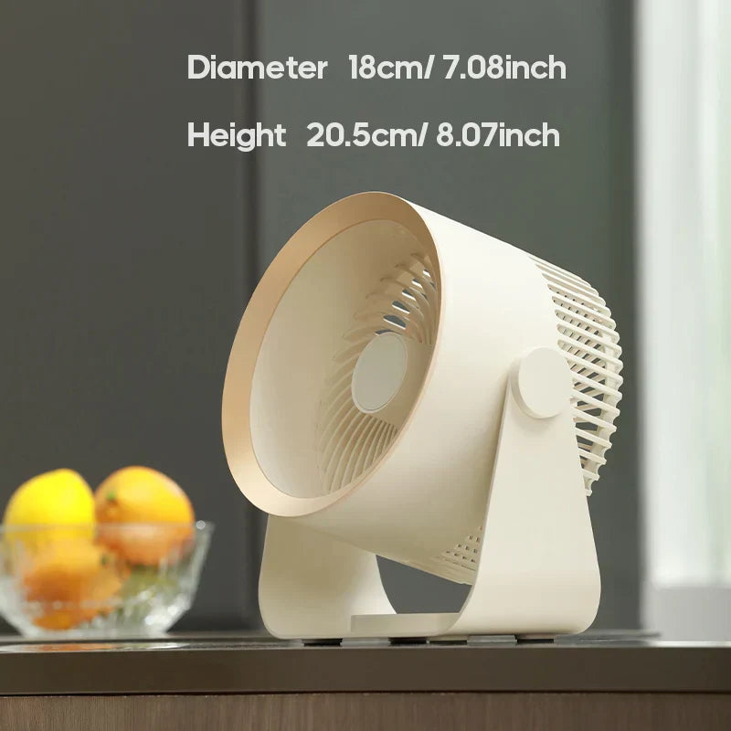 Draagbare roterende ventilator - Compact, krachtig en oplaadbaar