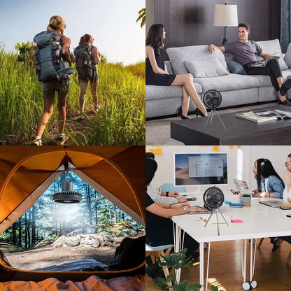Praktische campingventilator – verkoeling en power voor onderweg